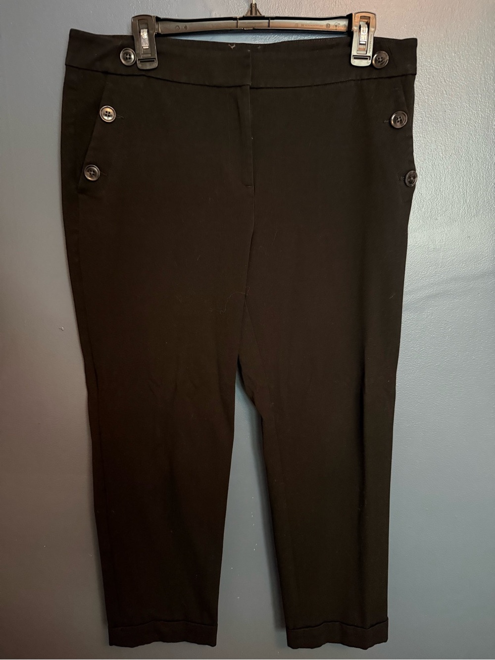 LOFT Sailor Trouser Pants | Black | Size 10